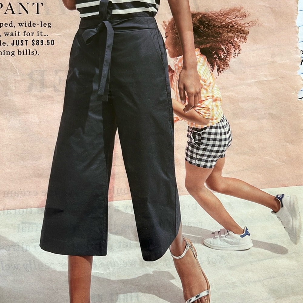 J.Crew Cotton Poplin Rory Pant- NWT- Navy- Size 8